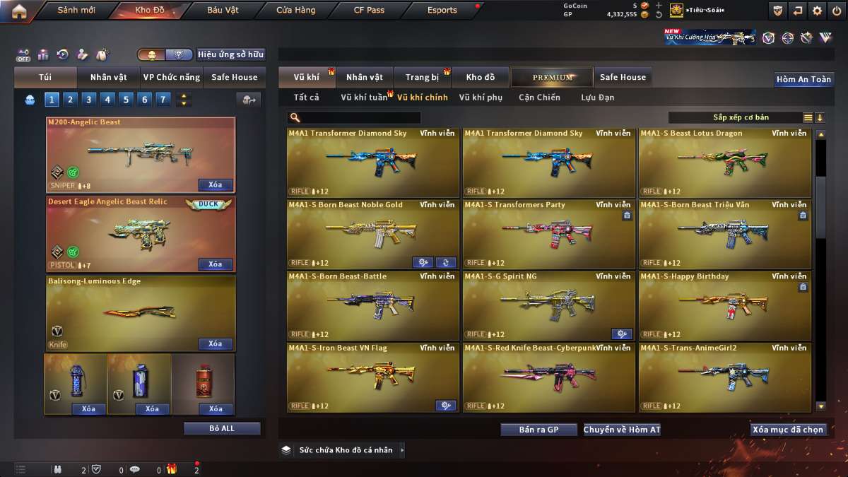 shop acc cf uy tin gia re